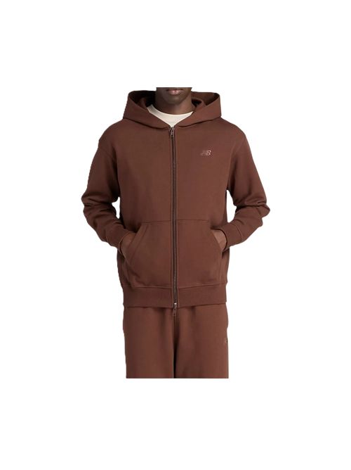 New BalanceAthletics French Terry Full Zip felpa New Balance | MJ53506ABJPUMPERNICKEL